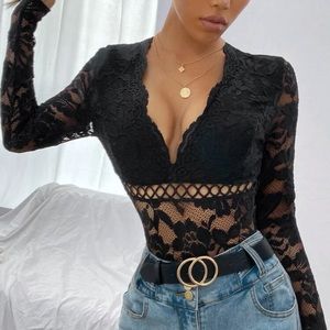 Black Lace Bodysuit
